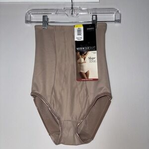 Miraclesuit Extra Firm‎ Control Hi-Waist Brief M Wonderful Edge 2705 Stucco NWT